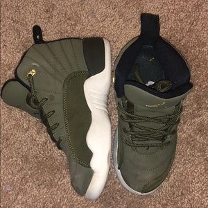 Olive green Jordan sneakers